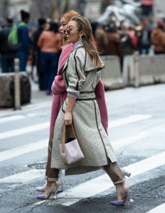 Street style at New York Fashion Week Women's Fall 2019