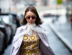 Street style at New York Fashion Week Women's Fall 2019
