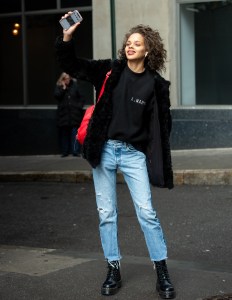 Street style at New York Fashion Week Women's Fall 2019