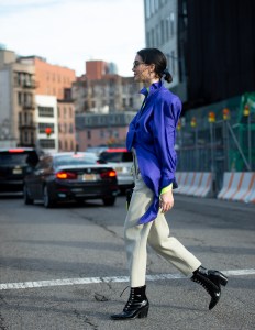 Street style at New York Fashion Week Women's Fall 2019