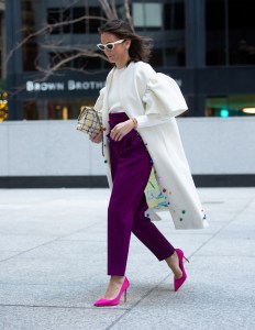 Street style at New York Fashion Week Women's Fall 2019