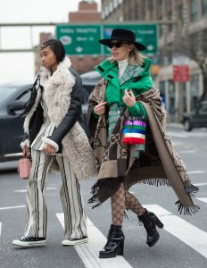 Street style at New York Fashion Week Women's Fall 2019