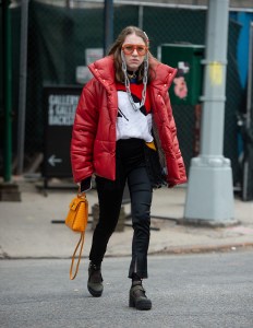 Street style at New York Fashion Week Women's Fall 2019