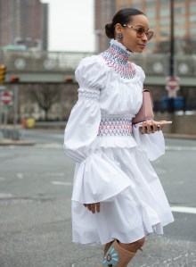 Street style at New York Fashion Week Women's Fall 2019