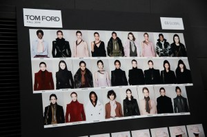 Backstage at Tom Ford RTW Fall 2019