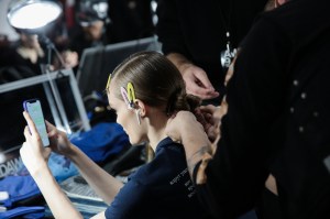 Backstage at Tom Ford RTW Fall 2019