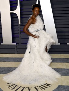 Lupita Nyong'o wearing Oscar De La Renta