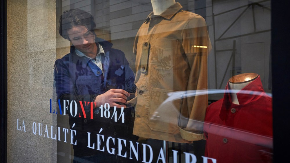 Louis-Marie de Castelbajac at the Lafont 1844 pop-up store on the rue de Vertbois