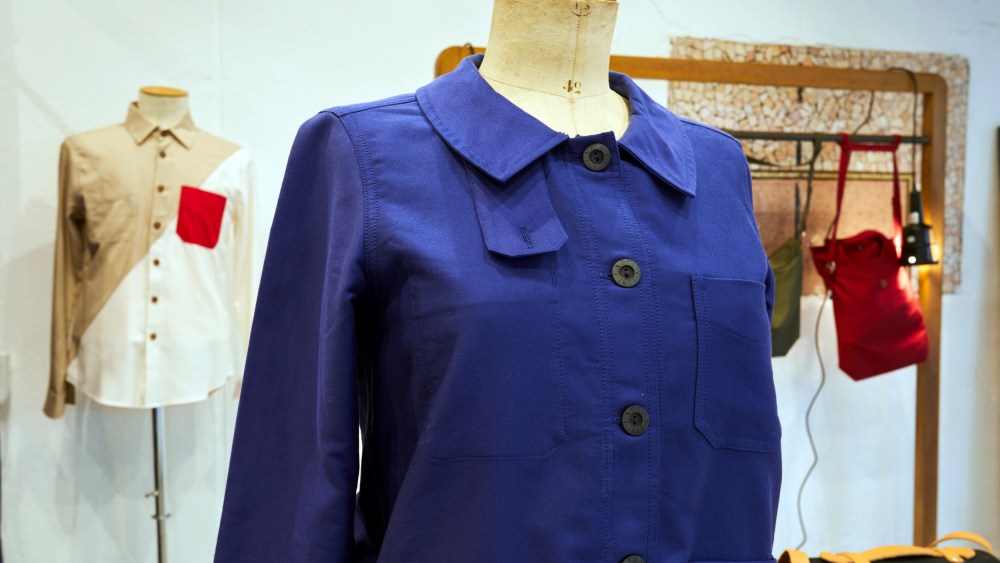A worker's jacket by Louis-Marie de Castelbajac for Lafont 1844