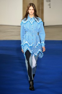 Model on the catwalk