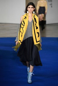 Model on the catwalk