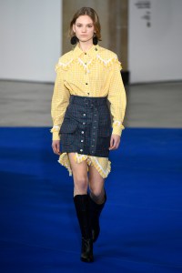 Model on the catwalk