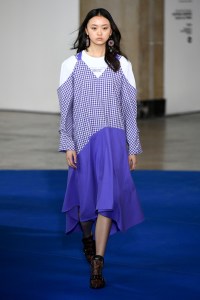 Model on the catwalk