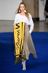 Model on the catwalk