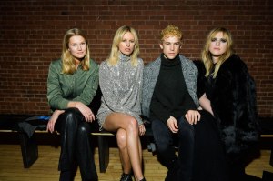 Toni Garrn, Karolína Kurková, Tommy Dorfman and Hari Nef