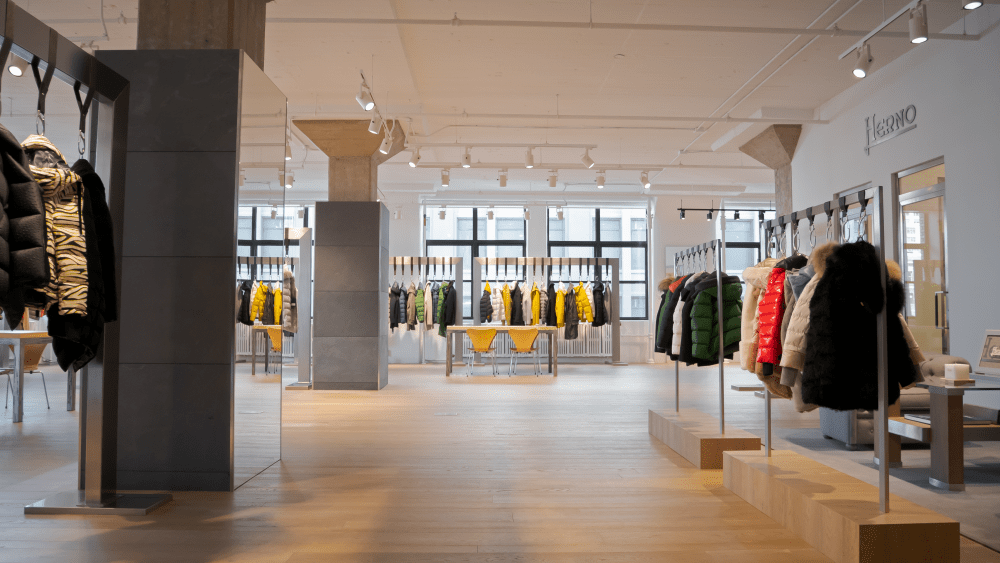 Herno's New York showroom.