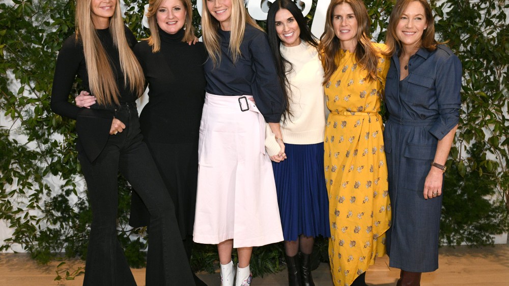 NEW YORK, NEW YORK - MARCH 09: (L-R) Elle Macpherson, Arianna Huffington, Gwyneth Paltrow, Demi Moore, Gucci Westman and Gregg Renfrew attend the In goop Health Summit New York 2019 at Seaport District NYC on March 09, 2019 in New York City. (Photo by Bryan Bedder/Getty Images for goop)