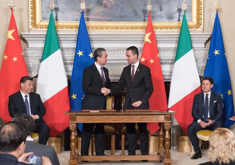 Italy, China sign memorandum of understanding.