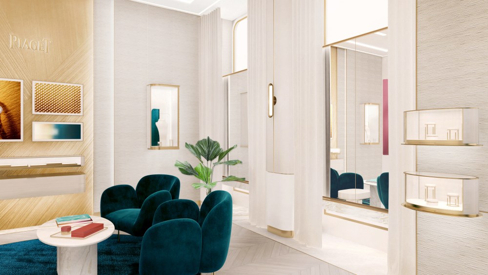 Rendering of Piaget store salon