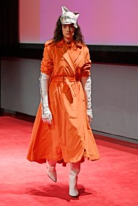 Model on the catwalk