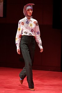 Model on the catwalk