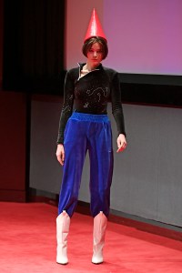 Model on the catwalk