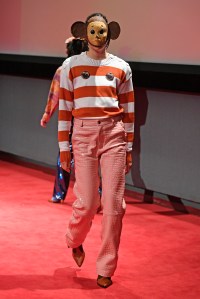 Model on the catwalk