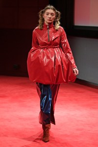 Model on the catwalk