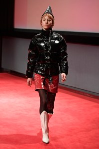 Model on the catwalk