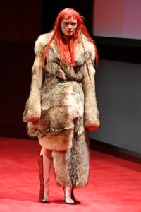 Model on the catwalk