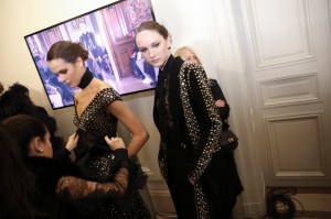 Backstage at Elie Saab RTW Fall 2019