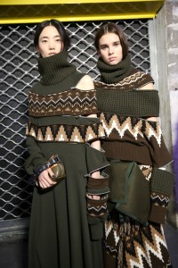 Backstage at Sacai RTW Fall 2019