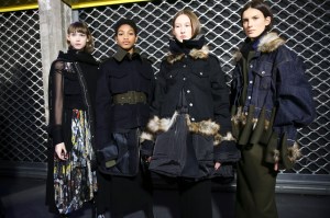 Backstage at Sacai RTW Fall 2019