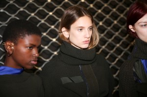 Backstage at Sacai RTW Fall 2019