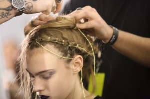 Backstage at Yohji Yamamoto RTW Fall 2019