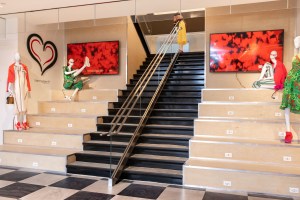 A staircase connects floors two and three.