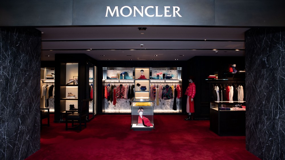 The Moncler shop on the fourth floor.