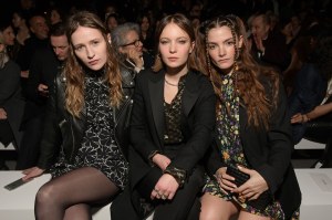 Christa Theret, Diane Rouxel and Claire Laffut in the front row