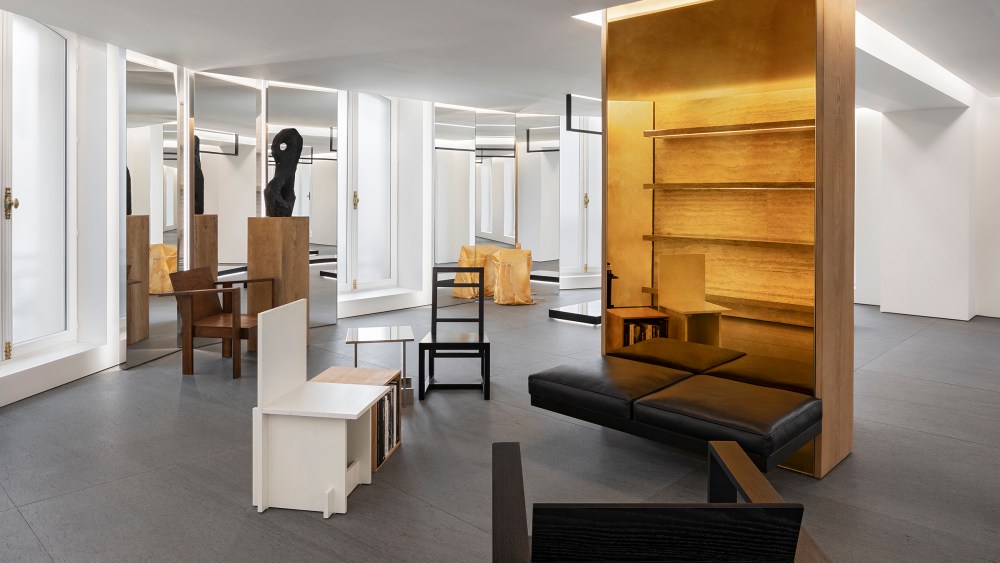 The interior of Celine’s new men’s store on Rue François 1er.
