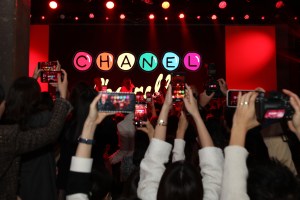 The scene at the Chanel Flagship boutique opening party.