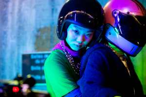 A still from the Chanel-Pharrell capsule collection film