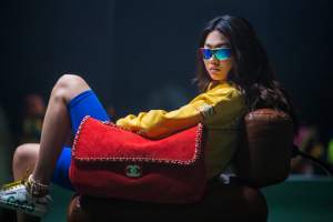 A still from the Chanel-Pharrell capsule collection film