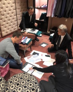 Selecting Made to Measure selects with Nascar client Kevin Harvick at Gucci.