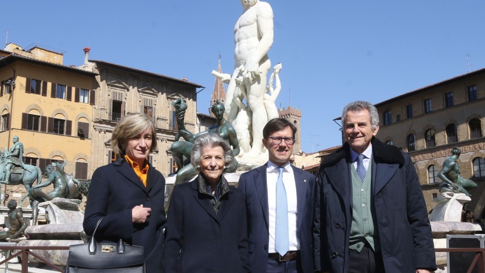 From left to right: Micaela Le Divelec Lemmi, Giovanna Ferragamo, Dario Nardella and Ferruccio Ferragamo.