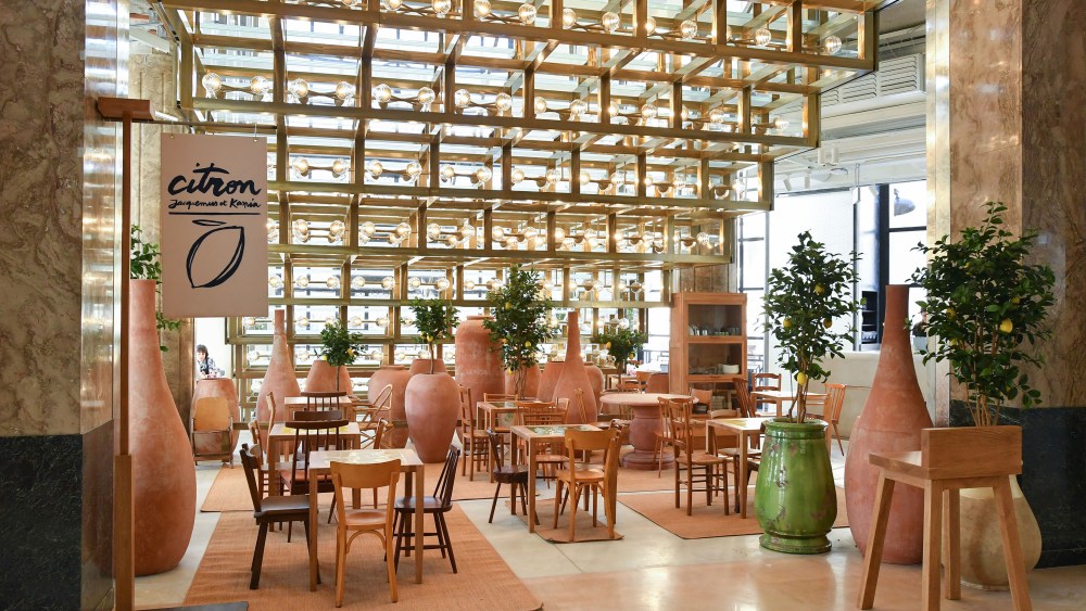 The Citron café designed by Simon Porte Jacquemus with Caviar Kaspia.