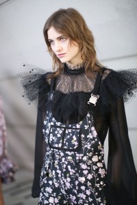 Backstage at Giambattista Valli RTW Fall 2019, photographed in Paris on March 4, 2019.