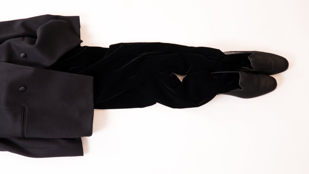 A suit from the Giorgio Armani fall 2012 collection featured in the “Romanzo Breve di Moda Maschile" exhibition.