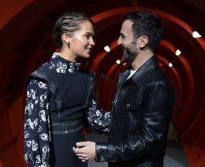 Alicia Vikander and Nicolas Ghesquiere
