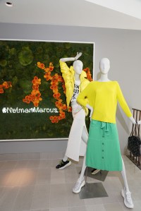 An Alice + Olivia dress, Iro's jacket, J Brand's top with pants by Cinq à Sept and Ash shoes by the Neiman Marcus Live pavilion.