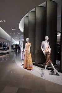 An Iro jacket and Alice + Olivia dress, and Iro jacket with J Brand top and Cinq à Sept pants at the Neiman Marcus Live pavilion.